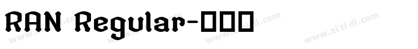 RAN Regular字体转换